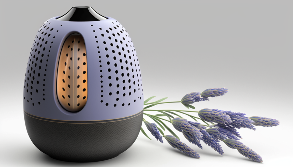 Aromatherapy diffuser with lavender essential oil